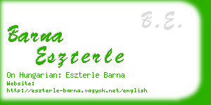 barna eszterle business card